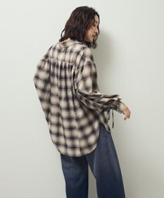 Green Parks ・ＥＬＥＮＣＡＲＥ　ＤＵＥ　チェックギャザーシャツ