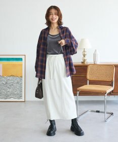 Green Parks ・ＥＬＥＮＣＡＲＥ　ＤＵＥ　チェックギャザーシャツ