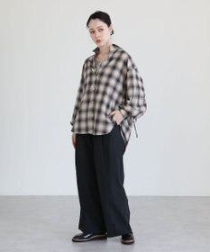 Green Parks ・ＥＬＥＮＣＡＲＥ　ＤＵＥ　チェックギャザーシャツ