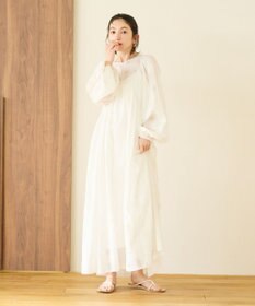 #Newans シアーチェックボリュームワンピース