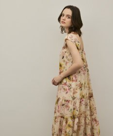 GRACE CONTINENTAL ボタニカルサラサプリントワンピース