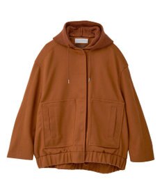 Green Parks ニットフード付きウーリーブルゾン