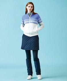 23区GOLF 【WOMEN】【リバーシブル】ノルディック柄　リバーシブル ブルゾン