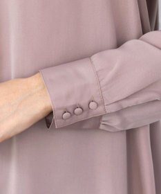 Tiaclasse L 【洗える】ヴィンテージサテンチュニックブラウス