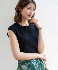 ANY SIS L 【洗える】レーシ－ディテールフレンチ ニット