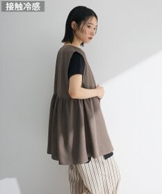 Green Parks 麻調ミディ丈ＺＩＰベスト