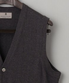 GOTAIRIKU 【家庭洗濯可能】イタリア糸 ハイゲージ ベスト