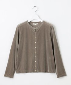 自由区 L シアーベロア カーディガン