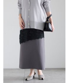 Te chichi 【雑誌掲載アイテム】ダブルクロスイージーナロースカート