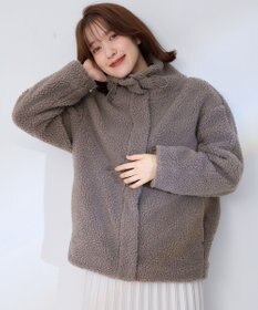 ANY 【洗濯機可能】ボアスタンドカラーブルゾン