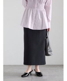 Te chichi 【雑誌掲載アイテム】ダブルクロスイージーナロースカート