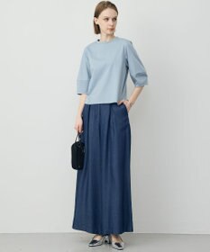 ICB L シャツジーナプレーディング ランタンスリーブカットソー