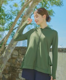 OP／FILA 【Ocean Pacific】バックフリルラッシュガード パーカー