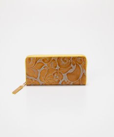 TOPKAPI 【TREASURE TOPKAPI】ローズエンボス ツヤ レザー ラウンドファスナー 長財布