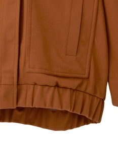 Green Parks ニットフード付きウーリーブルゾン