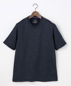 JOSEPH ABBOUD 【フランス産リネン×尾州の技術・清涼感】ノルマンディリネントップジャージー Vネック Tシャツ