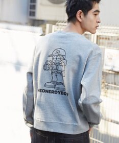 WEGO 【ユニセックス着用ITEM】THEBOYエルボーパッチクルーネックPO