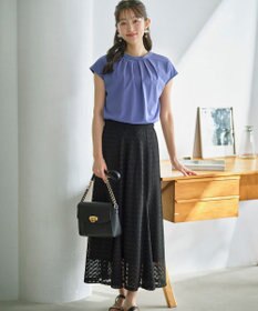 ANY SIS S 【UVカット・接触冷感・撥水・汗ジミ防止】プレーティングジャージー フレンチスリーブ カットソー