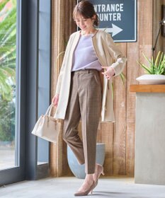 ANY SIS L 【洗える】スエードライクトリミング コート