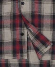 WEGO 【ユニセックス着用ITEM/MLサイズ展開】オンブレチェックフードシャツ（SS）