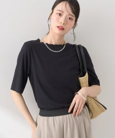 earth music&ecology リブメローショートスリーブプルオーバー