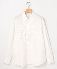 組曲 S 【組曲×setsuko sagittaire】フラワーフリルシャーティング ブラウス