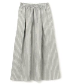 BEIGE， 【洗える】FREESIA / イージーウエストストライプフレアスカート