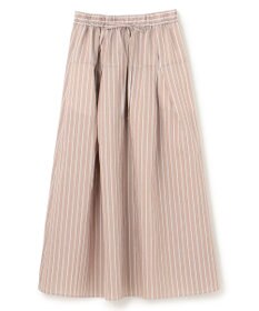 BEIGE， 【洗える】FREESIA / イージーウエストストライプフレアスカート