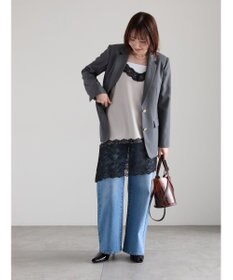 Te chichi 【雑誌掲載アイテム】イレギュラーヘムレイヤードレースキャミ