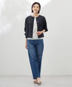 J.PRESS LADIES 【洗える】シアーエンブロイダリー カットソー