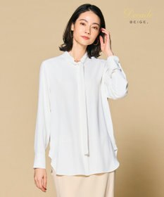 BEIGE， 【洗える】EVA / ボウタイロングスリーブブラウス