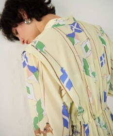 GRACE CONTINENTAL セーラープリントワンピース