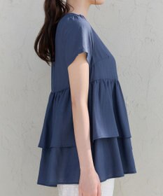 Tiaclasse 麻調２段フレアチュニック