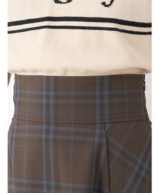 earth music&ecology バックレースアップチェックスカート