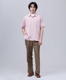 J.PRESS MEN 【J.PRESS ORIGINALS】Rayon Linen Oxford Open Half Sleeve Shirt / Baggy-Fit