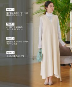 Tiaclasse 【洗える】スポンジニットジャンスカ