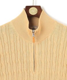 J.PRESS MEN ギマコットン ケーブルハーフジップ ニット