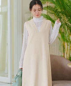 Tiaclasse 【洗える】スポンジニットジャンスカ