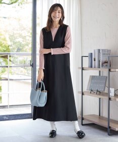 Tiaclasse 【洗える】スポンジニットジャンスカ