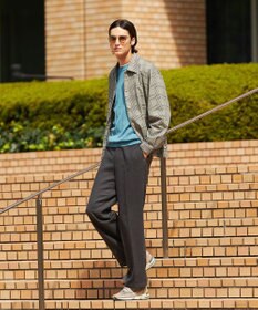 J.PRESS MEN 【KANEMASA】 グレンチェック サッカージャージー コーチジャケット