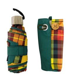 +RING 【UVカット90%以上】【簡単開閉】【数量限定】レディース向け  晴雨兼用折傘 53cm GRN-CHK T1253