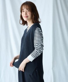 ANY Vネックラメニットベスト