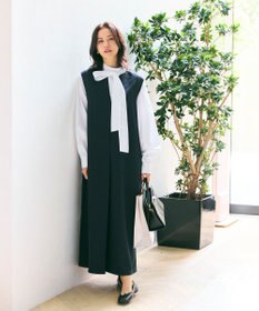 #Newans 【洗濯機可】ステッチデザインリボンタイブラウス