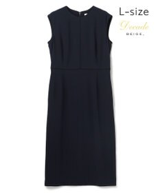 BEIGE， 【Lsize・セットアップ対応】CINDY / 配色ライン クルーネックドレス