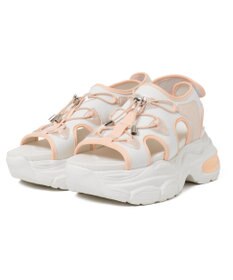 WEGO 【SMLXLサイズ展開】クリアライトソールレースアップサンダル