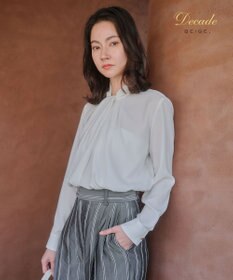 BEIGE， 【人気シリーズ】ANITA / ロングスリーブタックブラウス