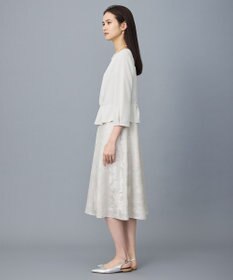 自由区 L 【17号サイズまで展開・カタログ掲載】フラワーオパールプリント ワンピース