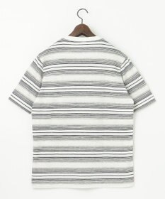 JOSEPH ABBOUD 【吸水速乾】リネンマルチボーダー Tシャツ