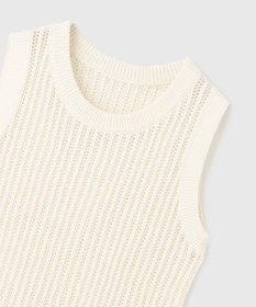 GRACE CONTINENTAL チュールフリンジニットトップ