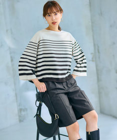 23区 【洗える】Armor-lux ベルスリーブボーダー カットソー